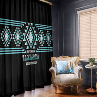 Aotearoa Atua Tangaroa Window Curtain Maori God Of The Sea Taniko Motifs LT14 - Polynesian Pride