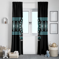 Aotearoa Atua Tangaroa Window Curtain Maori God Of The Sea Taniko Motifs LT14 - Polynesian Pride