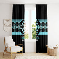 Aotearoa Atua Tangaroa Window Curtain Maori God Of The Sea Taniko Motifs LT14 - Polynesian Pride