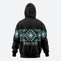 Aotearoa Atua Tangaroa Personalised Zip Hoodie Maori God Of The Sea Taniko Motifs LT14 - Polynesian Pride