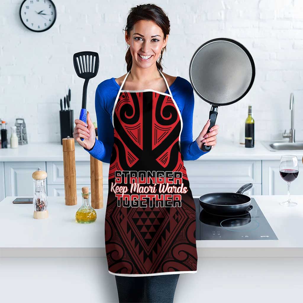 Keep Maori Wards New Zealand Apron Stronger Together Aotearoa Taniko - Polynesian Pride