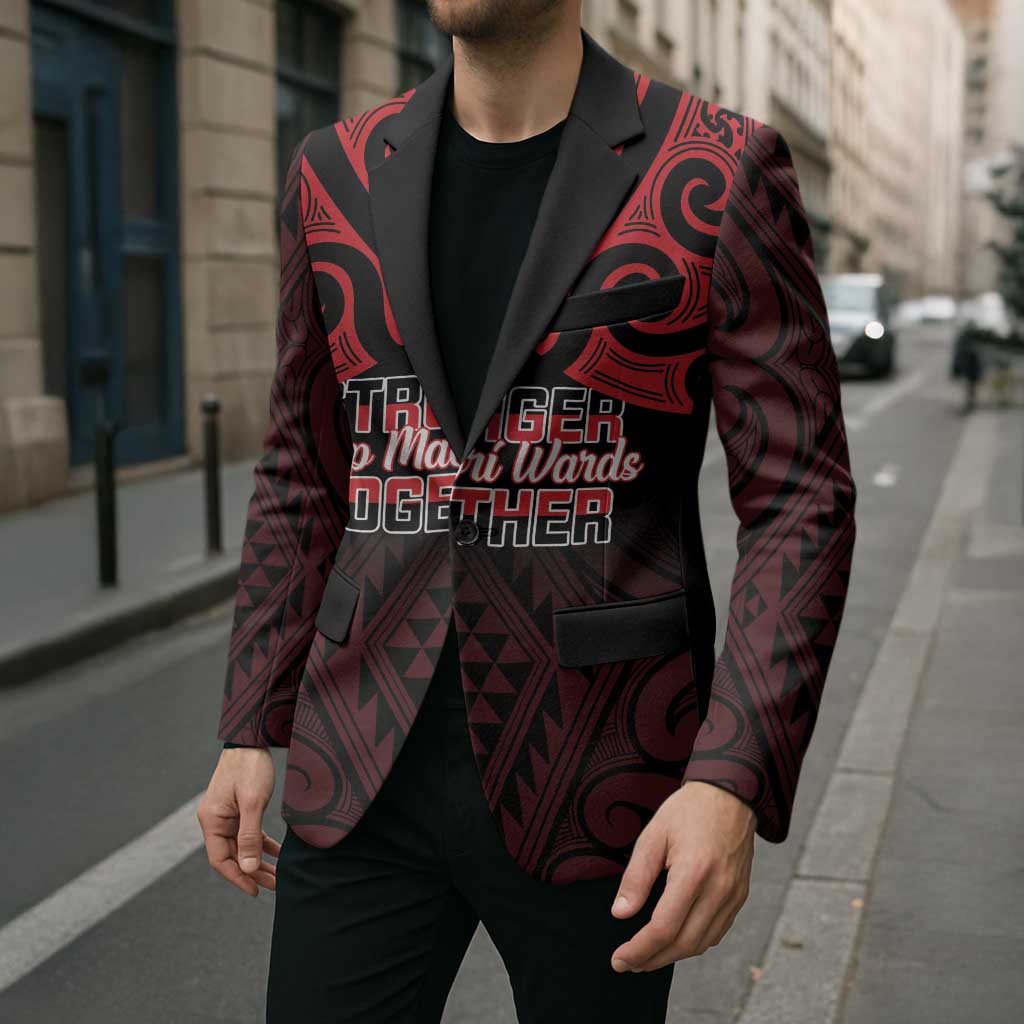 Personalised Keep Maori Wards New Zealand Blazer Stronger Together Aotearoa Taniko - Polynesian Pride