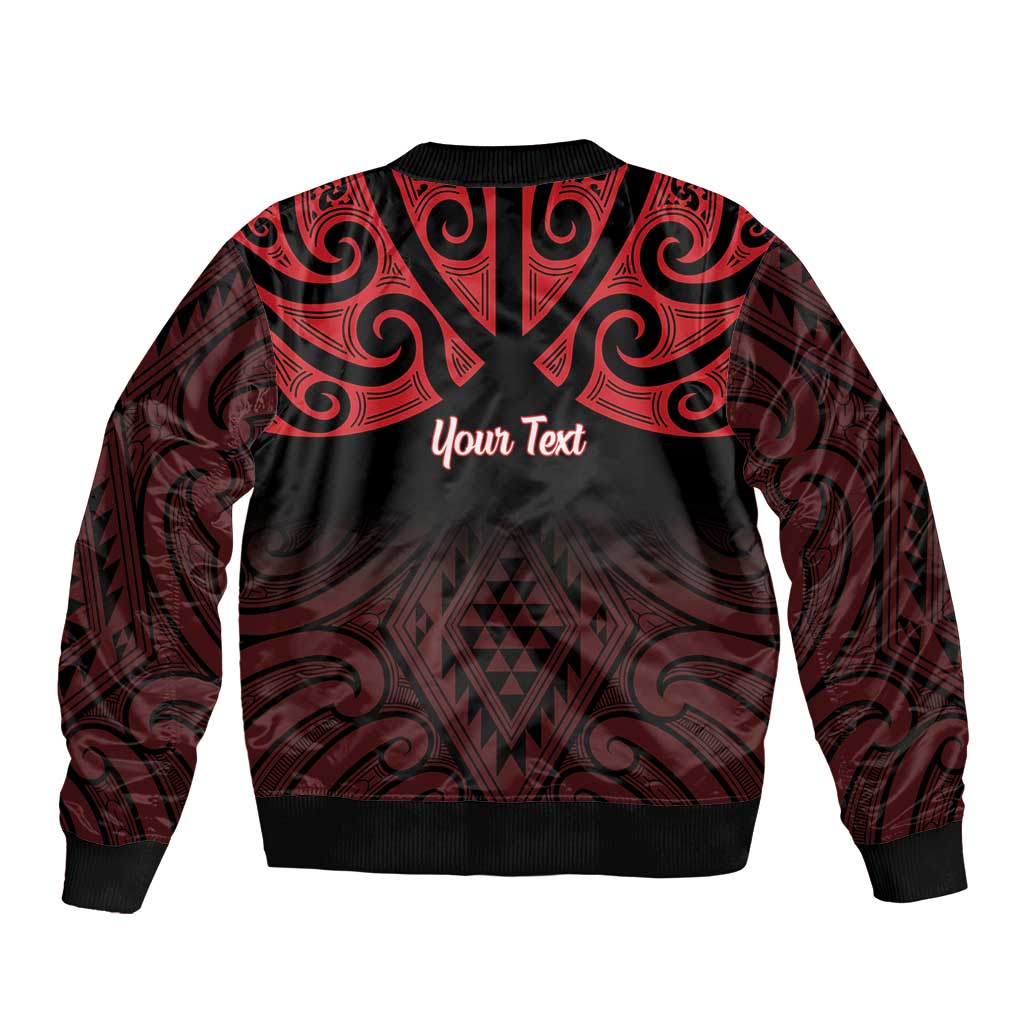 Personalised Keep Maori Wards New Zealand Bomber Jacket Stronger Together Aotearoa Taniko - Polynesian Pride