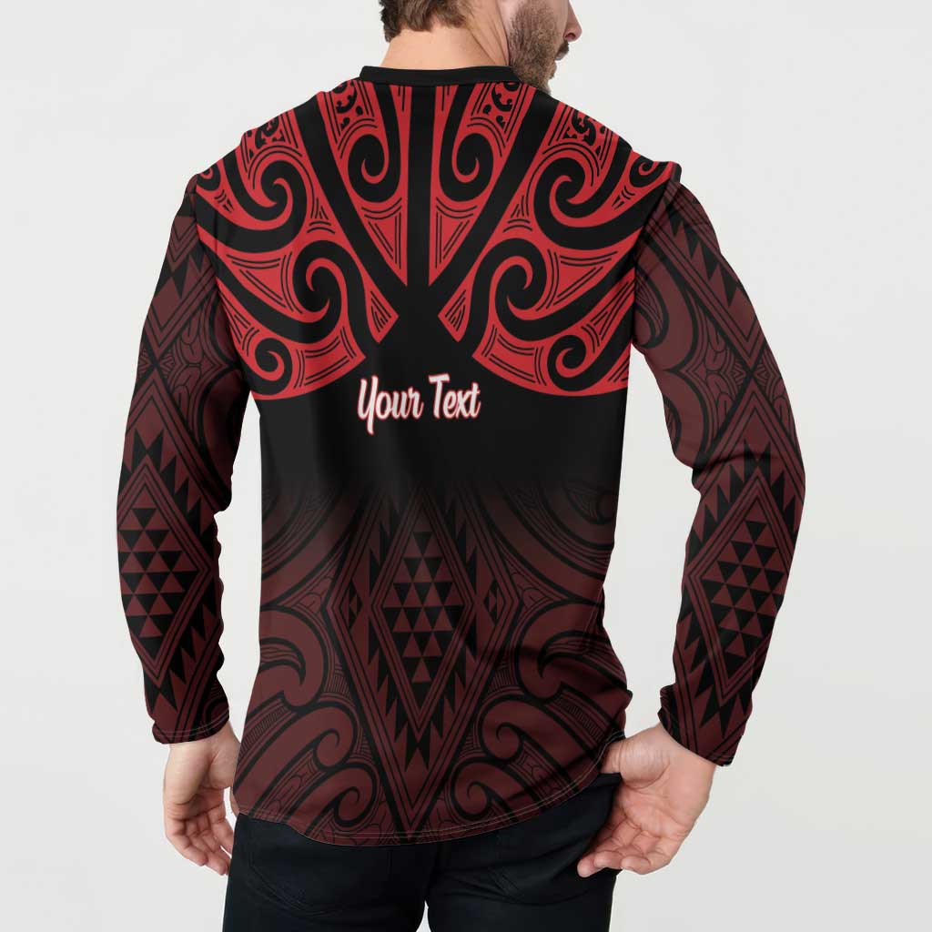 Personalised Keep Maori Wards New Zealand Button Sweatshirt Stronger Together Aotearoa Taniko - Polynesian Pride