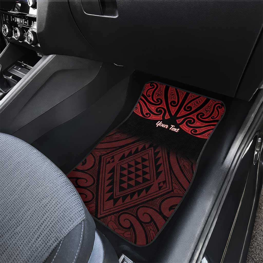 Personalised Keep Maori Wards New Zealand Car Mats Stronger Together Aotearoa Taniko - Polynesian Pride