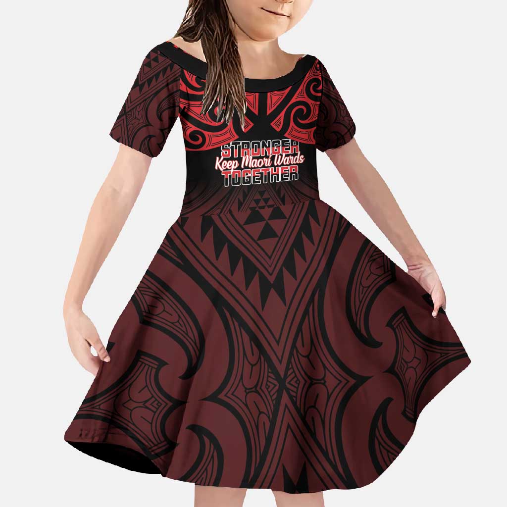 Personalised Keep Maori Wards New Zealand Family Matching Long Sleeve Bodycon Dress and Hawaiian Shirt Stronger Together Aotearoa Taniko - Polynesian Pride
