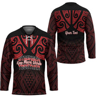 Personalised Keep Maori Wards New Zealand Hockey Jersey Stronger Together Aotearoa Taniko - Polynesian Pride