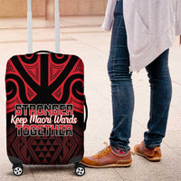 Keep Maori Wards New Zealand Luggage Cover Stronger Together Aotearoa Taniko - Polynesian Pride