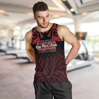Personalised Keep Maori Wards New Zealand Men Tank Top Stronger Together Aotearoa Taniko - Polynesian Pride