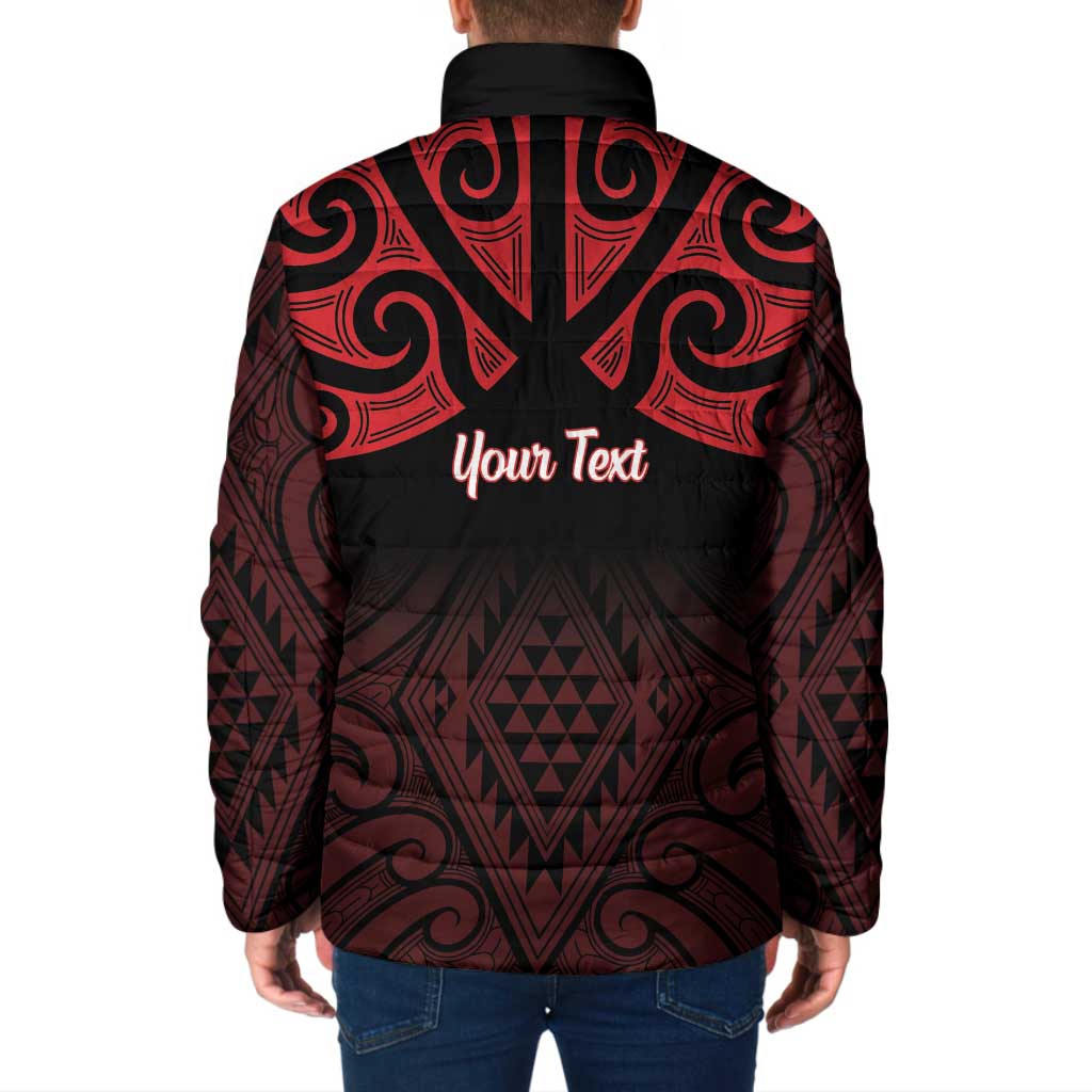 Personalised Keep Maori Wards New Zealand Padded Jacket Stronger Together Aotearoa Taniko - Polynesian Pride
