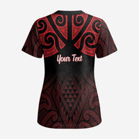 Personalised Keep Maori Wards New Zealand Scrub Top Stronger Together Aotearoa Taniko - Polynesian Pride