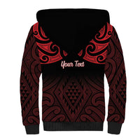 Personalised Keep Maori Wards New Zealand Sherpa Hoodie Stronger Together Aotearoa Taniko - Polynesian Pride