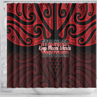 Keep Maori Wards New Zealand Shower Curtain Stronger Together Aotearoa Taniko - Polynesian Pride