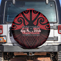 Keep Maori Wards New Zealand Spare Tire Cover Stronger Together Aotearoa Taniko - Polynesian Pride
