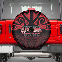 Keep Maori Wards New Zealand Spare Tire Cover Stronger Together Aotearoa Taniko - Polynesian Pride