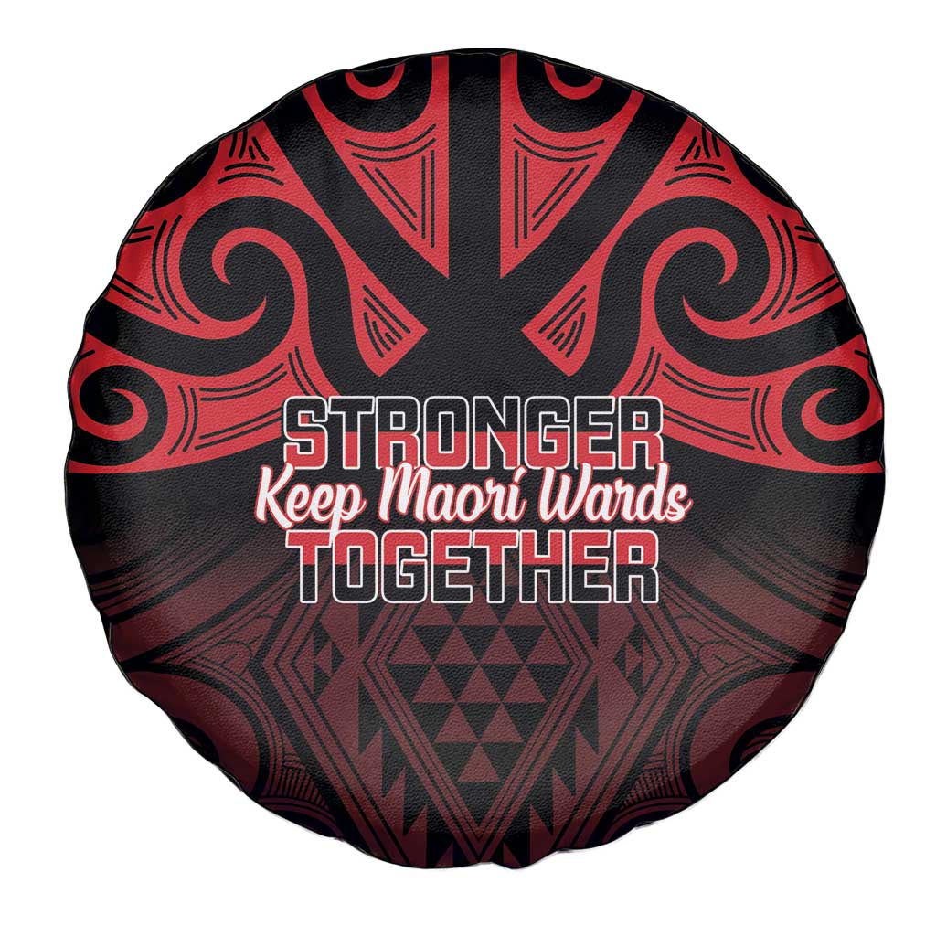 Keep Maori Wards New Zealand Spare Tire Cover Stronger Together Aotearoa Taniko - Polynesian Pride