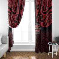 Keep Maori Wards New Zealand Window Curtain Stronger Together Aotearoa Taniko - Polynesian Pride