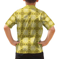 Yellow Hawaiian Quilt Hawaiian Shirt Hawaii Pineapple Monstera Palaka Motifs - Polynesian Pride