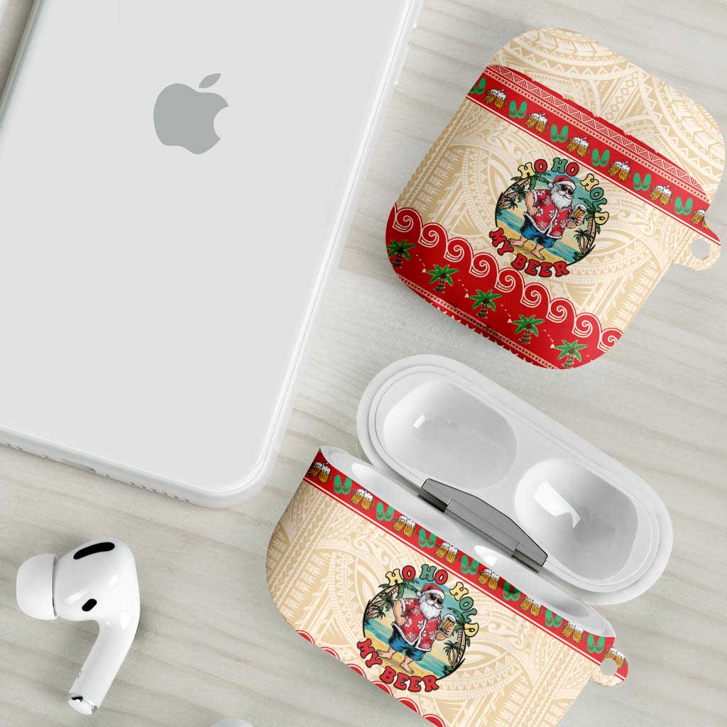 Mele Kalikimaka Hawaii AirPods Case Funny Beer-Loving Santa Hawaiian Tropical LT14 - Polynesian Pride