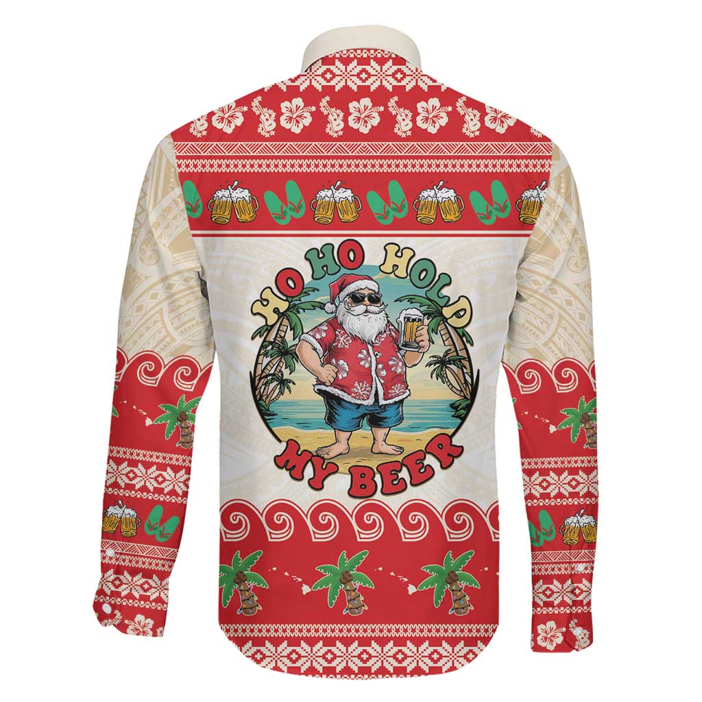 Mele Kalikimaka Hawaii Family Matching Mermaid Dress and Hawaiian Shirt Funny Beer-Loving Santa Hawaiian Tropical - Polynesian Pride