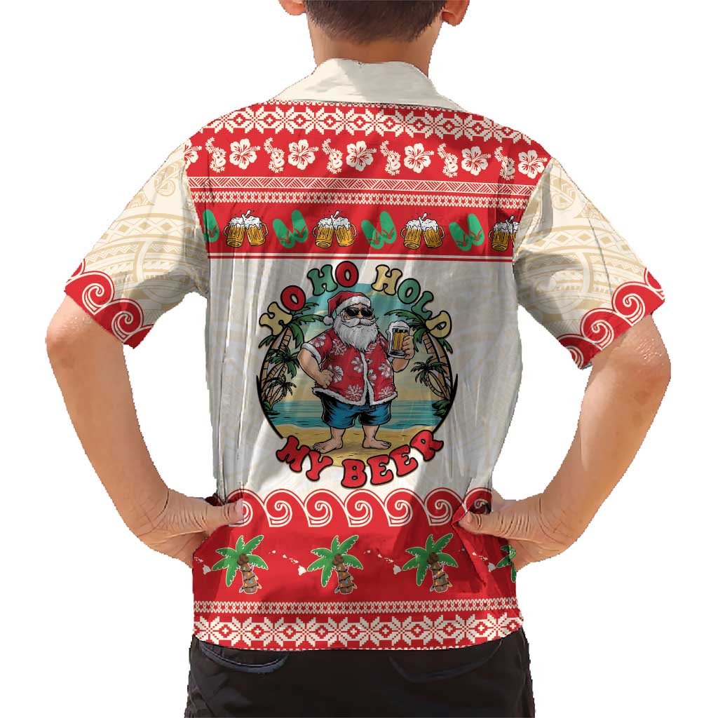 Mele Kalikimaka Hawaii Family Matching Summer Maxi Dress and Hawaiian Shirt Funny Beer-Loving Santa Hawaiian Tropical LT14 - Polynesian Pride