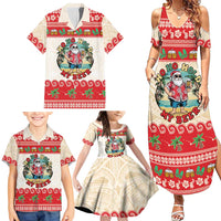 Mele Kalikimaka Hawaii Family Matching Summer Maxi Dress and Hawaiian Shirt Funny Beer-Loving Santa Hawaiian Tropical LT14 - Polynesian Pride