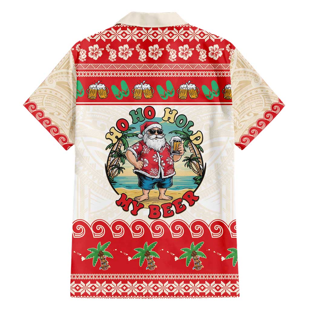 Mele Kalikimaka Hawaii Hawaiian Shirt Funny Beer-Loving Santa Hawaiian Tropical LT14 - Polynesian Pride
