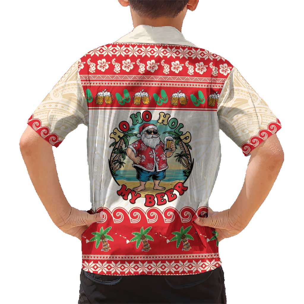 Mele Kalikimaka Hawaii Hawaiian Shirt Funny Beer-Loving Santa Hawaiian Tropical LT14 - Polynesian Pride