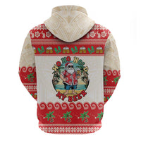 Mele Kalikimaka Hawaii Hoodie Funny Beer-Loving Santa Hawaiian Tropical LT14 - Polynesian Pride