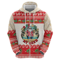 Mele Kalikimaka Hawaii Hoodie Funny Beer-Loving Santa Hawaiian Tropical LT14 - Polynesian Pride