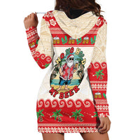 Mele Kalikimaka Hawaii Hoodie Dress Funny Beer-Loving Santa Hawaiian Tropical - Polynesian Pride