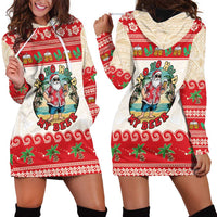 Mele Kalikimaka Hawaii Hoodie Dress Funny Beer-Loving Santa Hawaiian Tropical - Polynesian Pride