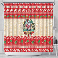 Mele Kalikimaka Hawaii Shower Curtain Funny Beer-Loving Santa Hawaiian Tropical LT14 - Polynesian Pride