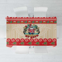 Mele Kalikimaka Hawaii Tablecloth Funny Beer-Loving Santa Hawaiian Tropical LT14 Red - Polynesian Pride