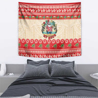 Mele Kalikimaka Hawaii Tapestry Funny Beer-Loving Santa Hawaiian Tropical LT14 - Polynesian Pride