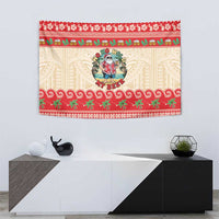 Mele Kalikimaka Hawaii Tapestry Funny Beer-Loving Santa Hawaiian Tropical LT14 - Polynesian Pride