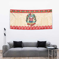 Mele Kalikimaka Hawaii Tapestry Funny Beer-Loving Santa Hawaiian Tropical LT14 - Polynesian Pride