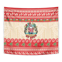 Mele Kalikimaka Hawaii Tapestry Funny Beer-Loving Santa Hawaiian Tropical LT14 - Polynesian Pride