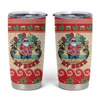 Mele Kalikimaka Hawaii Tumbler Cup Funny Beer-Loving Santa Hawaiian Tropical LT14 Red - Polynesian Pride