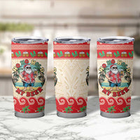 Mele Kalikimaka Hawaii Tumbler Cup Funny Beer-Loving Santa Hawaiian Tropical LT14 - Polynesian Pride