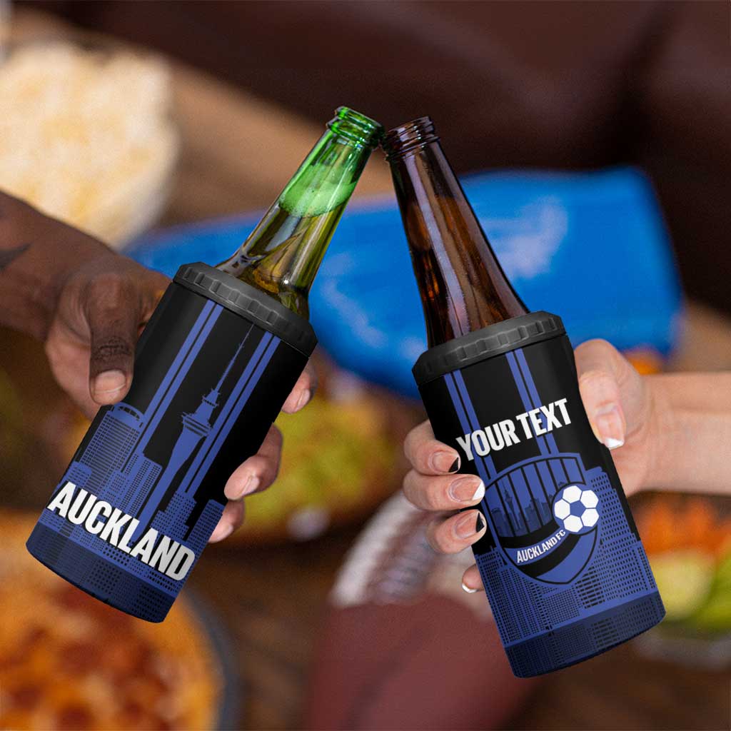 New Zealand Auckland Football Custom 4 in 1 Can Cooler Tumbler Go City of Sails Est 2025