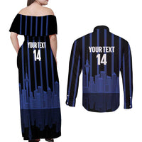 New Zealand Auckland Football Custom Couples Matching Off Shoulder Maxi Dress and Long Sleeve Button Shirt Go City of Sails Est 2025