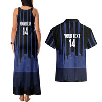 New Zealand Auckland Football Custom Couples Matching Tank Maxi Dress and Hawaiian Shirt Go City of Sails Est 2025 LT14 - Polynesian Pride