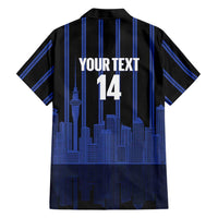 New Zealand Auckland Football Custom Family Matching Off Shoulder Short Dress and Hawaiian Shirt Go City of Sails Est 2025 LT14 - Polynesian Pride