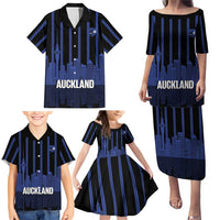 New Zealand Auckland Football Custom Family Matching Puletasi and Hawaiian Shirt Go City of Sails Est 2025