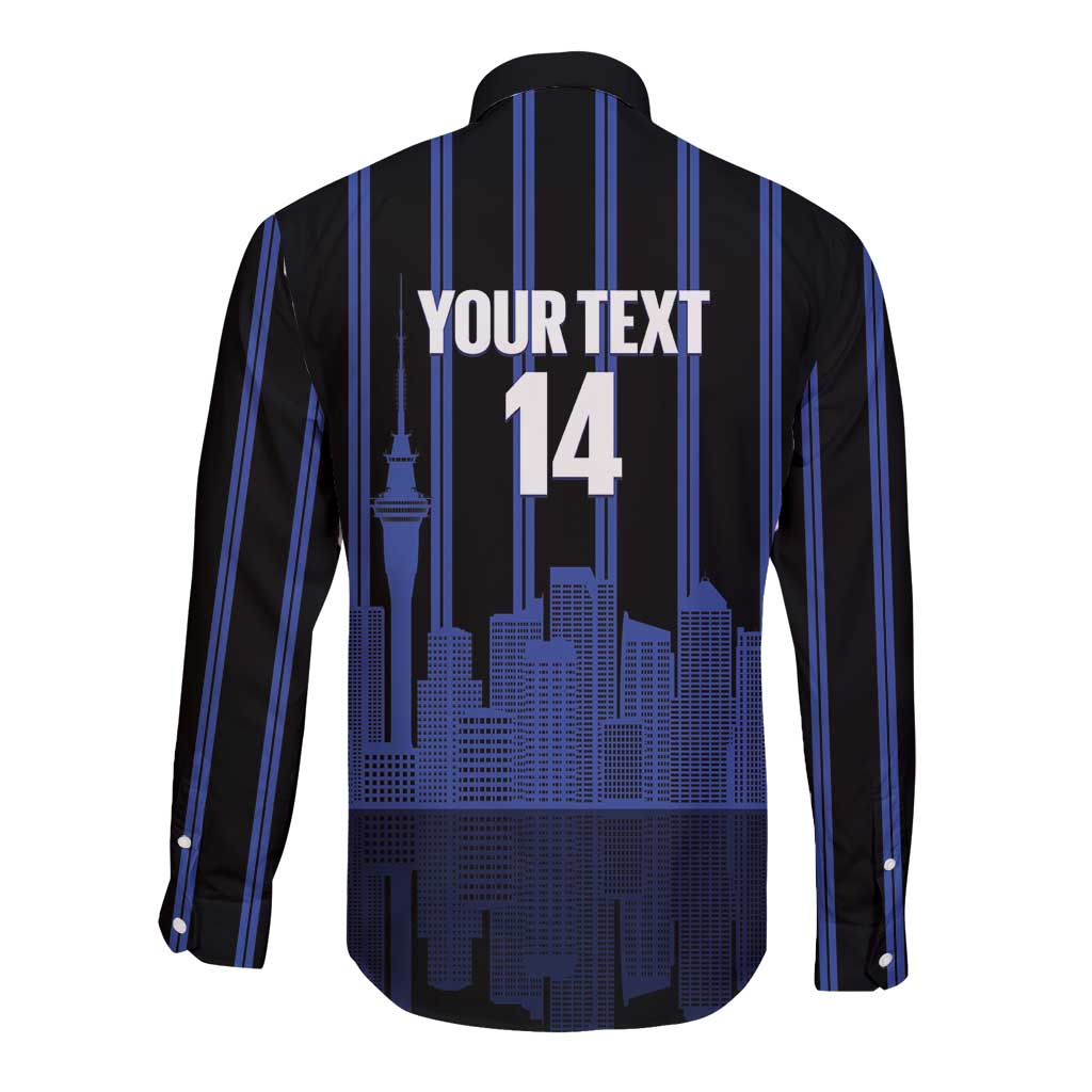 New Zealand Auckland Football Custom Long Sleeve Button Shirt Go City of Sails Est 2025