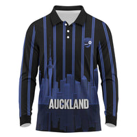 New Zealand Auckland Football Custom Long Sleeve Polo Shirt Go City of Sails Est 2025
