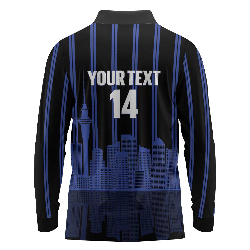 New Zealand Auckland Football Custom Long Sleeve Polo Shirt Go City of Sails Est 2025