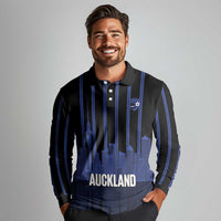 New Zealand Auckland Football Custom Long Sleeve Polo Shirt Go City of Sails Est 2025