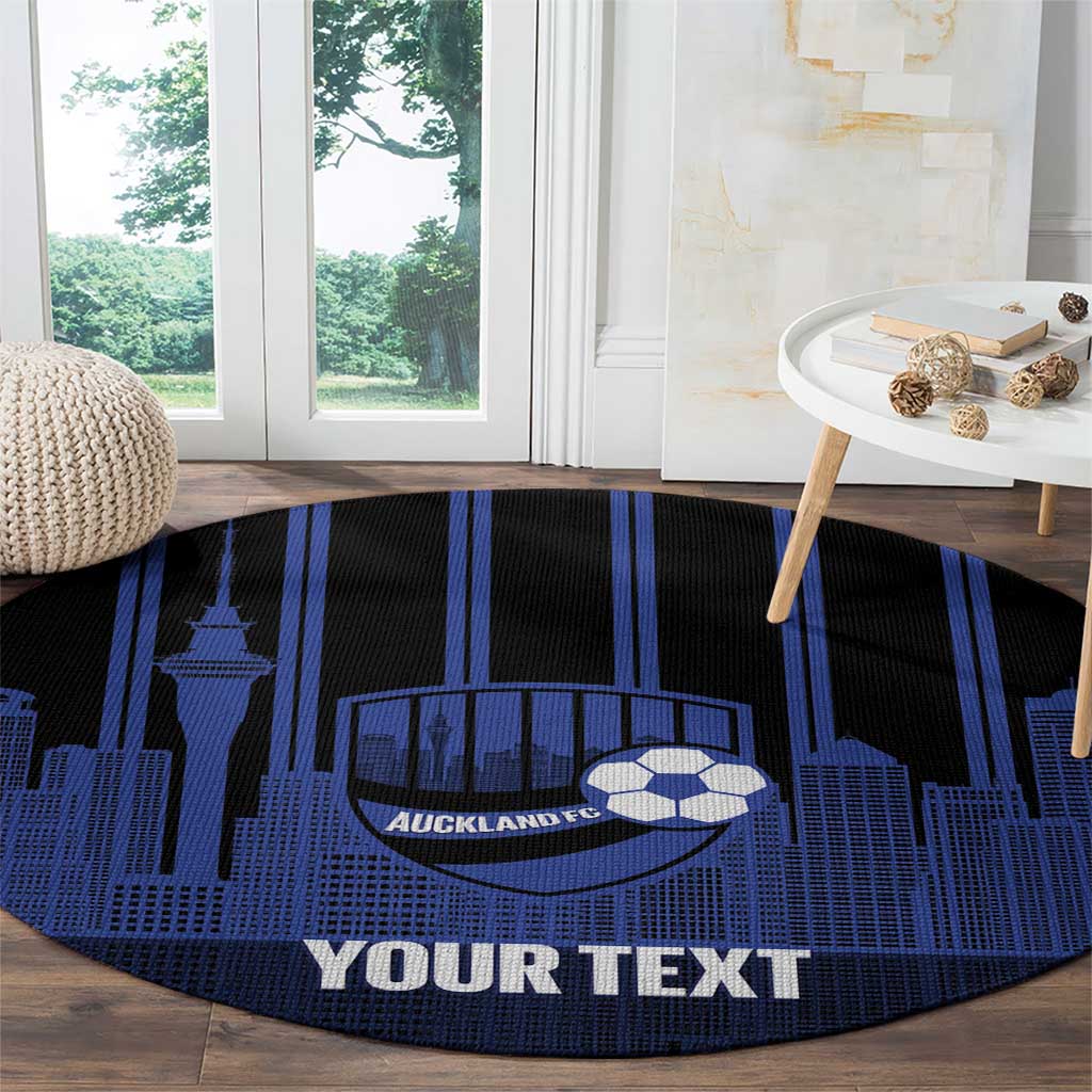 New Zealand Auckland Football Custom Round Carpet Go City of Sails Est 2025 LT14 - Polynesian Pride